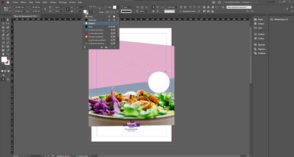 Colorer un cercle sur indesign